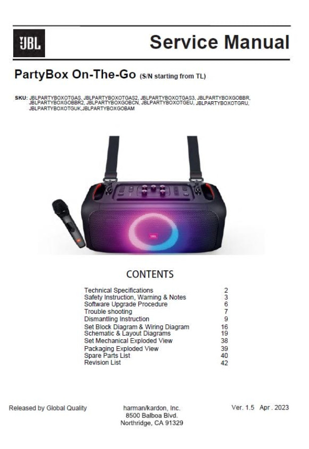 PartyBox On-The-Go (SN starting from TL) Ver.1.5